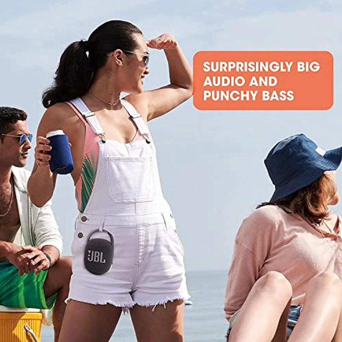Megen Case 4 Bundle Waterproof Bluetooth Clip Hardshell JBL movable with Protective Speaker