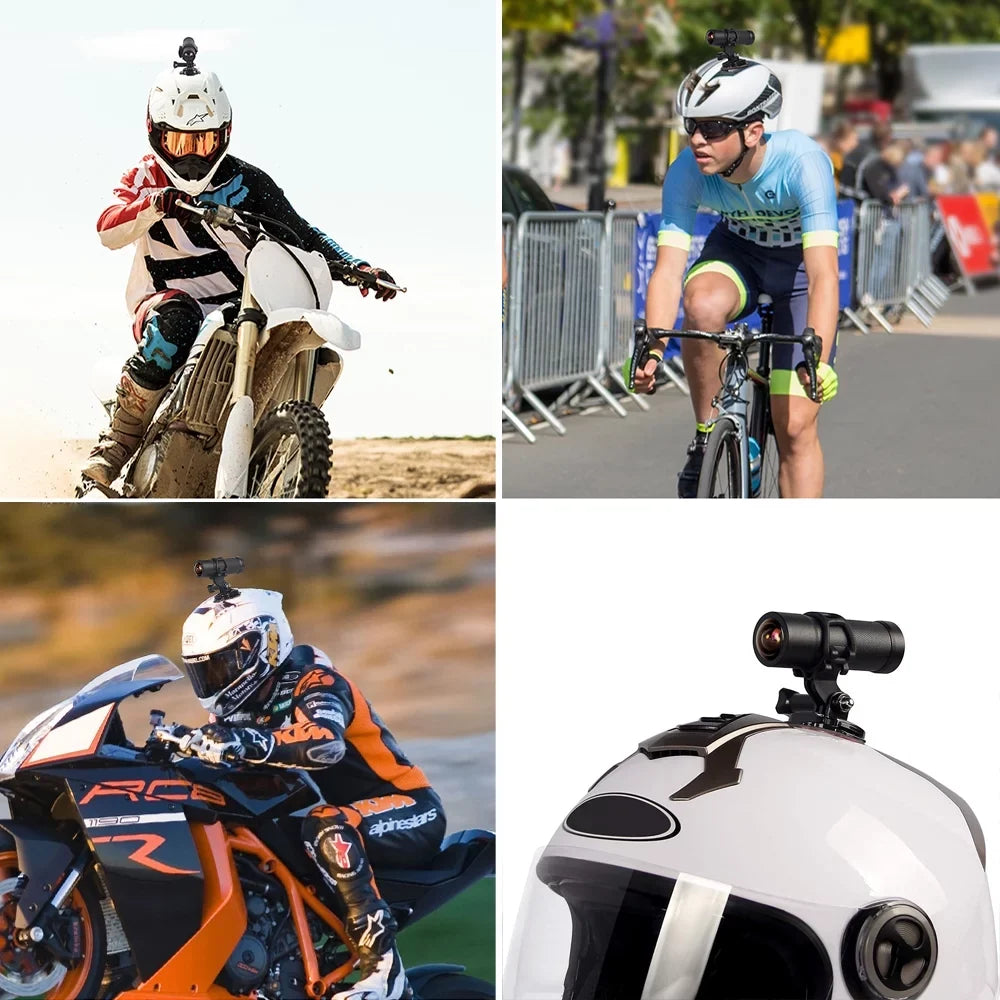Cam WDR, Waterproof Camera, Bike Motorcycle Dash WiFi 170° Angle Camera, Super movable Night Action Recording Wide VSYSTO 2K Motorcycle Helmet Loop Lens, Vision