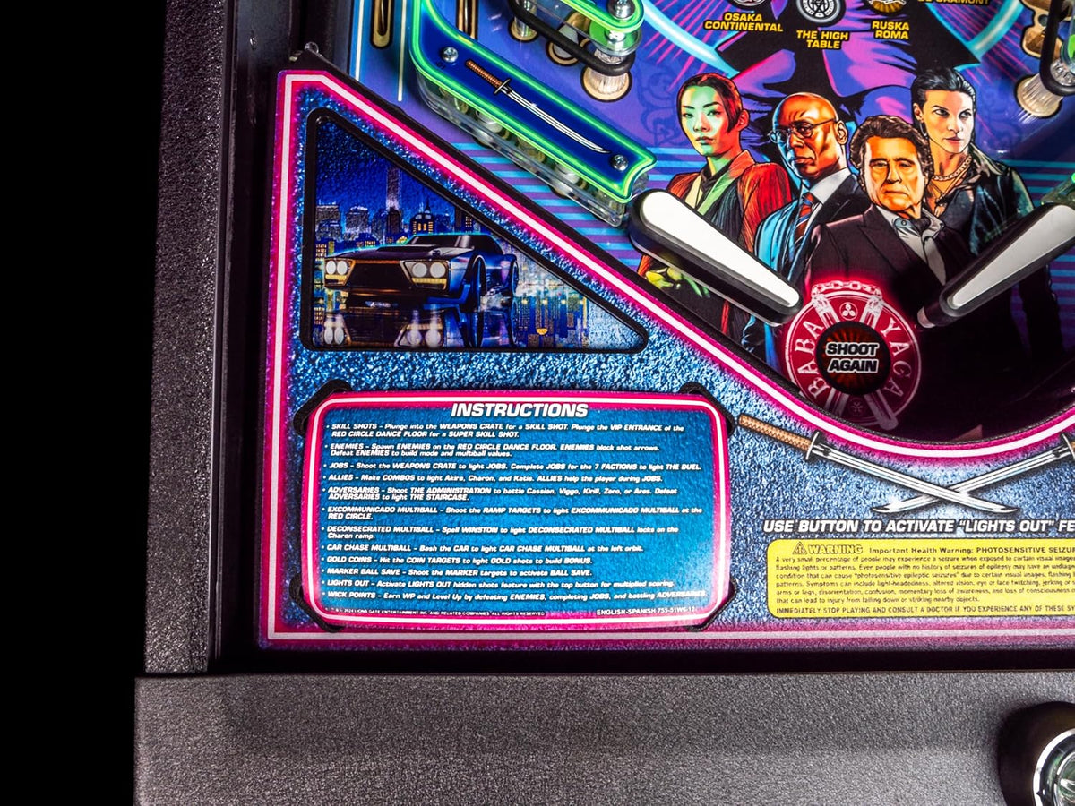 Stern Pinball John Wick with Insider Connected, Premium Edition Arcade Pinball Machine