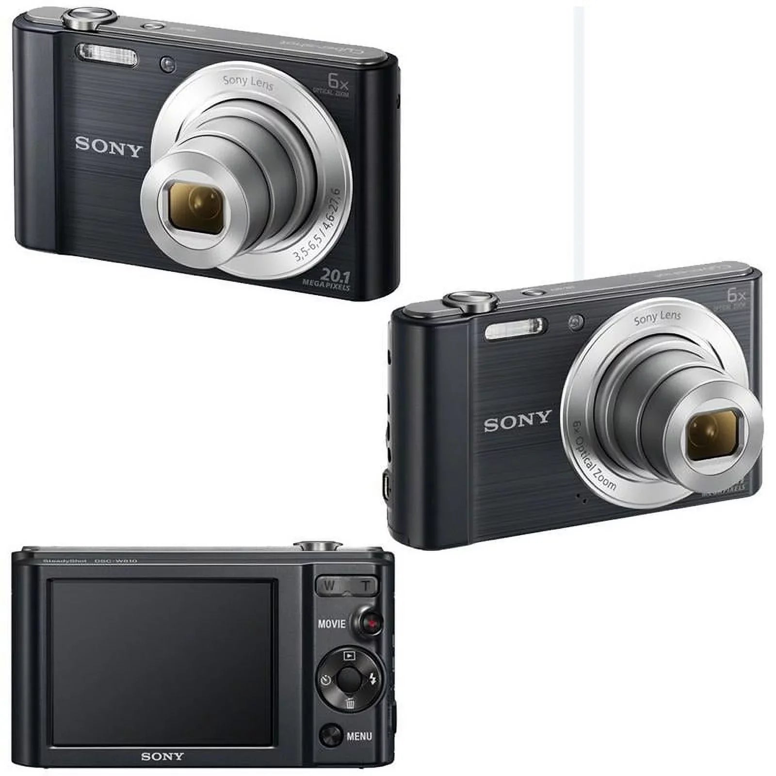 with More Sony Camera Digital Cyber-shot DSC-W810 Card, and Case 16GB 20.1MP