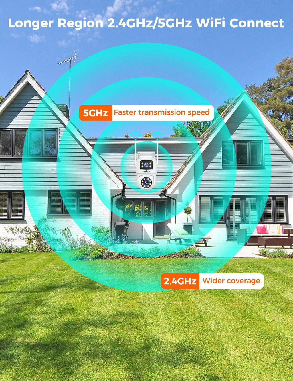 Hiseeu Wireless Security Cameras Outdoor, Outdoor Cameras for Home Security