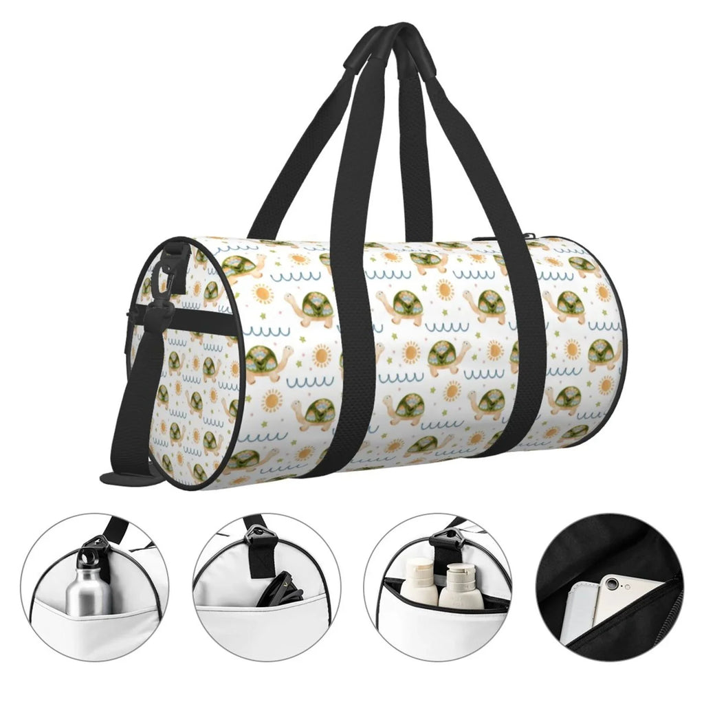 Turtle and Large Coaee Sea Sun Bag in Bag Basking Bag Capacity Sports Waterproof the with Pocket Travel Cylinder Gym Luggage Compartment