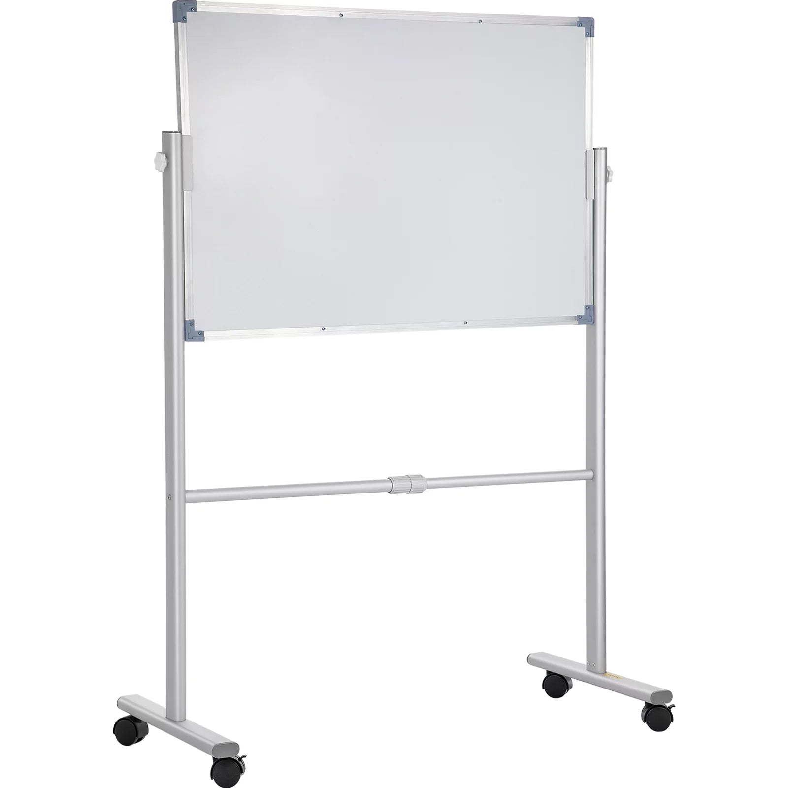 Frame with Magnetic Office Dry Reversible 360 and 36" Lockable w/ Mobile Board BENTISM for Adjustable 24" Wheels Sided Rolling Erase Whiteboard Home x Height Swivel Aluminum Stand Double School