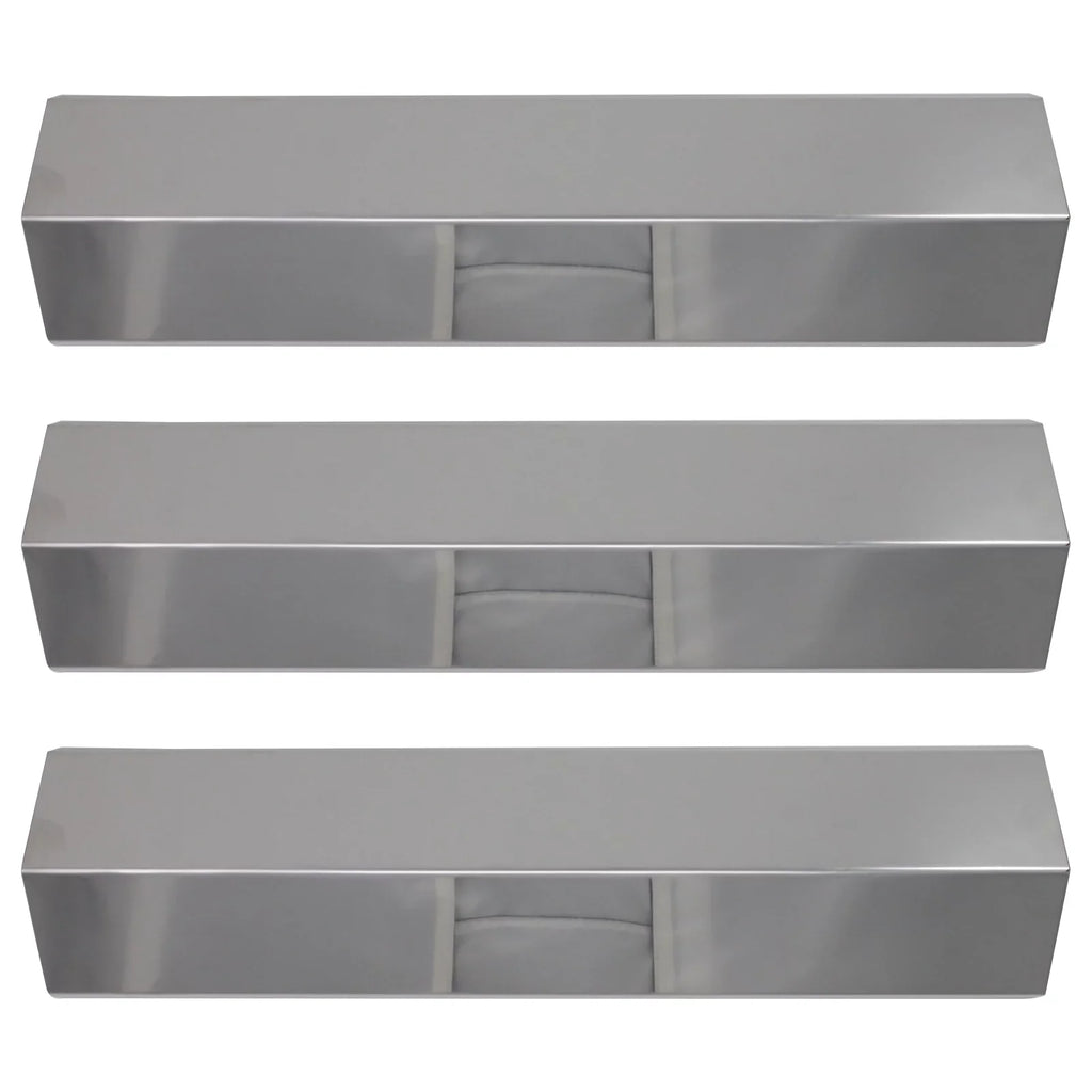for Tamer, Flame Stainless Vaporizer Steel Tent Bar, Replacement Barbeque Bar, Flavorizer Deflector, Parts Guard, Cover Shield BBQ Compatible 810-8410-S 3-Pack 15" Burner Plate - Heat Grill Charmglow