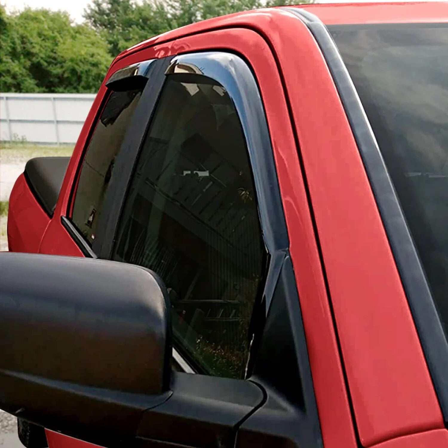 Quad Window Extra Ram Cab, 230099 - 2009-2018 Rain Vent Deflectors, for 1500 Durable Pieces Guards in-Channel Window Voron Dodge Visors, Trucks Glass 4