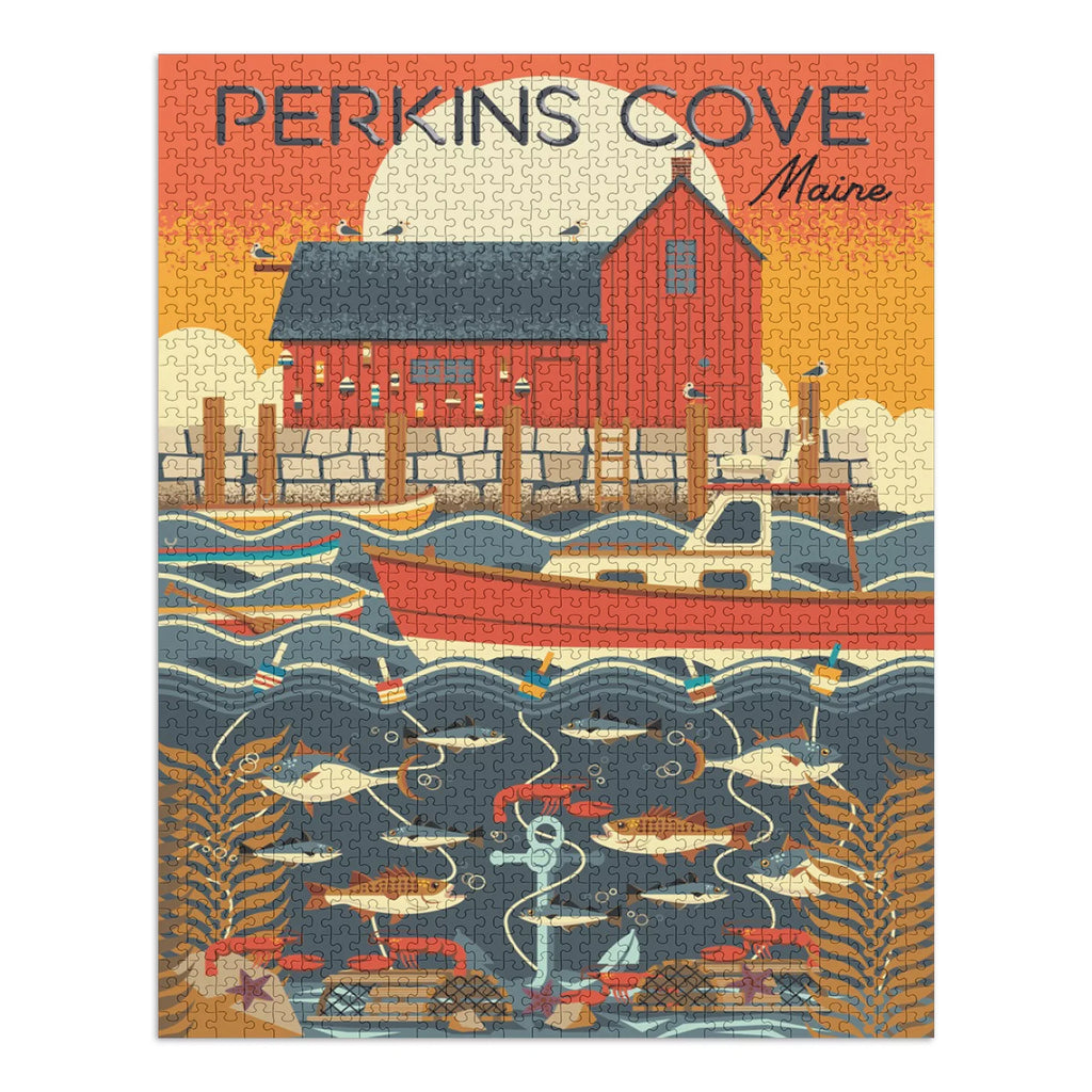 Perkins in Puzzle, Challenging 19x27, and Nautical Made Family, (1000 Jigsaw Cove, Puzzle USA) Geometric Size Adults for Piece Maine,