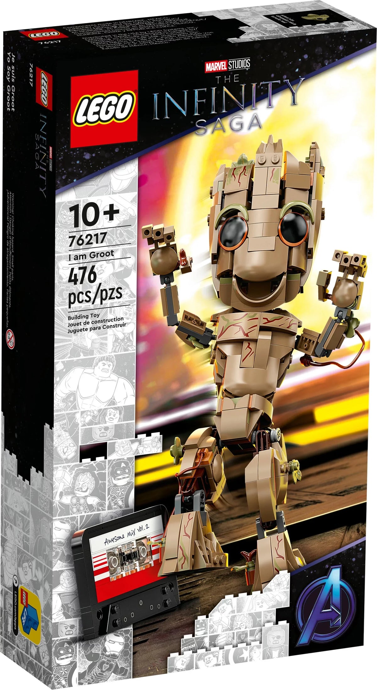 Galaxy am 76217 Buildable of Collectable 2 Guardians Groot Model Marvel Gift Figure, LEGO Groot the Set, I Toy, Baby Idea