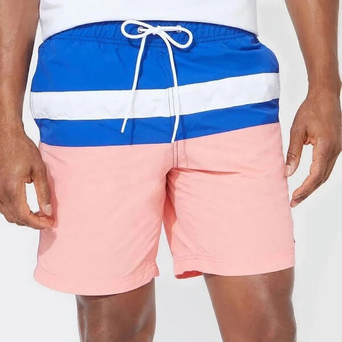 Trunks Colorblocked T01131 Swim 8" Pale Nautica in Coral-XL Men's