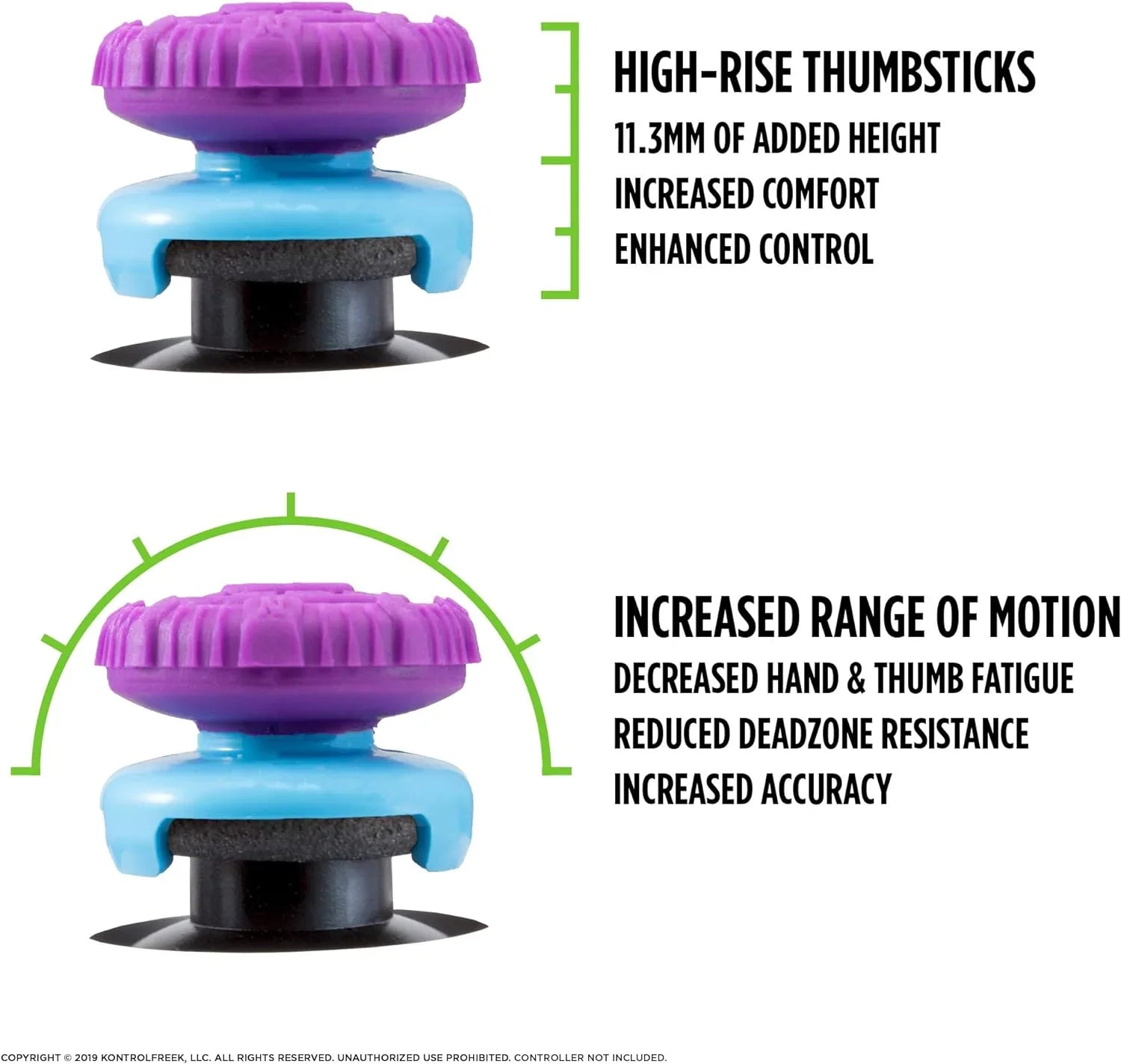 One Xbox KontrolFreek (Domed) | Performance Thumbsticks X Freek and Royale High-Rise Xbox | Battle FPS for Convex Purple Series 2 Controller |