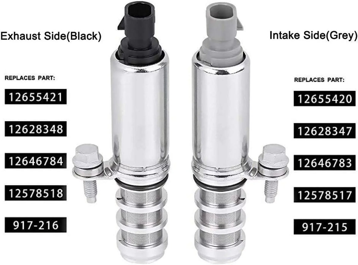 2.4L 2.0L [2 For 12655421 + Solenoids Pcs] 2.2L Buick Malibu Camshaft Intake 12655420 Exhaust Pontiac HHR Actuator Chevy Position GM