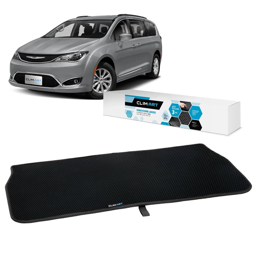 Luggage for Pacifica Chrysler All-Climate, 2017-2024/Voyager Liner, - Cargo FL01116156 Custom ART Mat, Anti-Slip 2020-2024 Honeycomb CLIM - Cargo Trunk Heavy Fit Technology Liner Duty, with