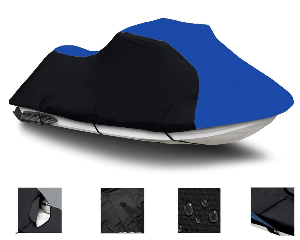 / BLUE PWC Seater OF Polaris Compatible 2001 1998 1999 1996 1-2 1995 Jet Cover for BLACK THE SLX TOP LINE 2000 HEAVY-DUTY, Travel Ski 1997 Cover Watercraft