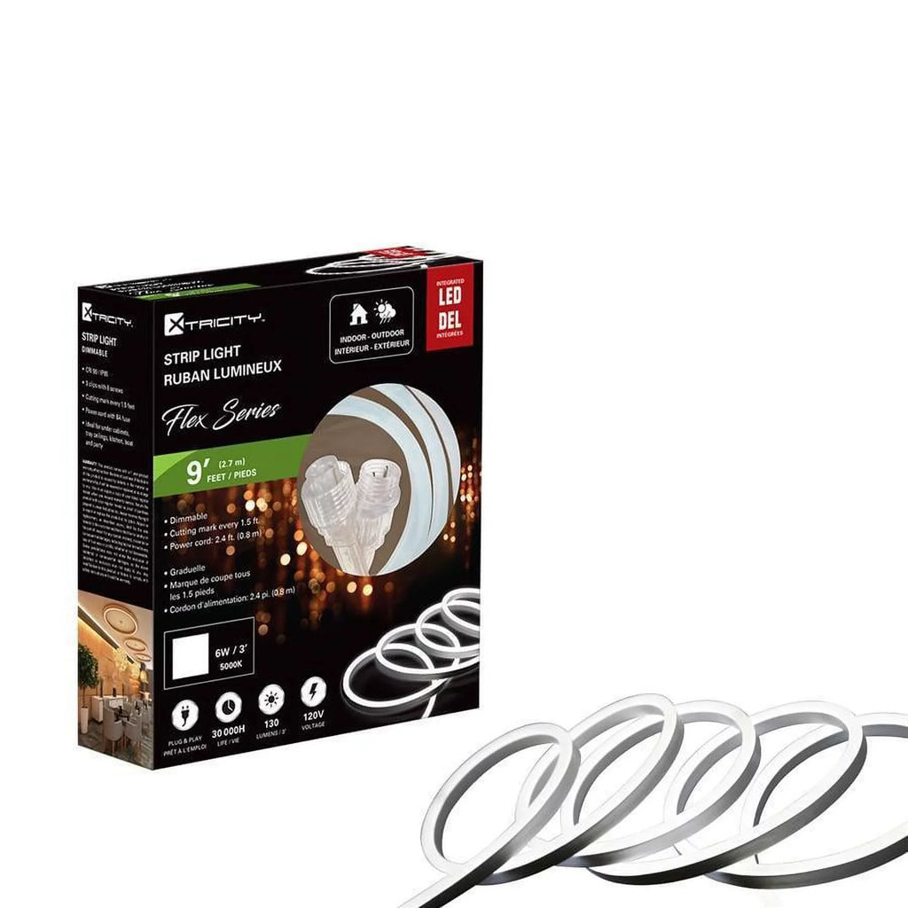 Flexible and Indoor Led 5000k Outdoor 9 Strip Xtricity feet/6w-3'/120v/White