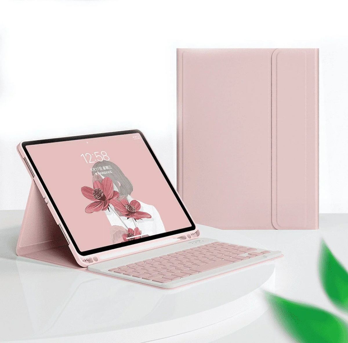 for Detachable Case 10.9 Keyboard 10th for Wireless Case 10th with Holder, Generation iPad Pencil Slim iPad -pink Keyboard Inch Protective Generation, Case