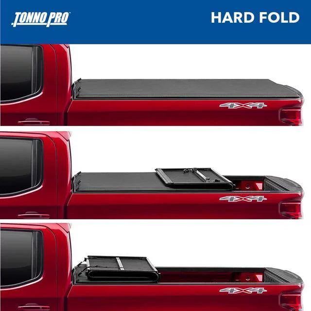 Tonno Tonneau Bed Truck (73.7") Bed | Tacoma Fold, 6' HF-562 - Pro 2" Toyota Fits 2023 2016 | Folding Cover Hard Hard
