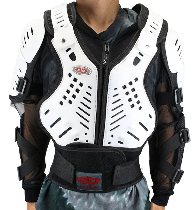 CE Spine Perrini Jacket Body Protection White -4XL Full Armor Approved Motorcycle