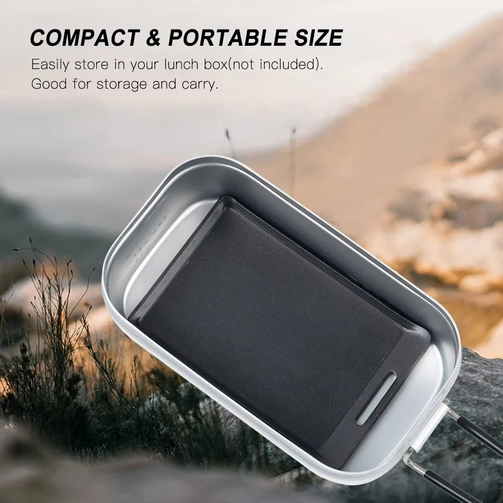 with Fishing Outdoor MABOTO Tray Plate Hiking Barbecue Mini Grill Non-Stick Ultra-light Pan Camping Griddle Coating Barbecue for BBQ Backpacking