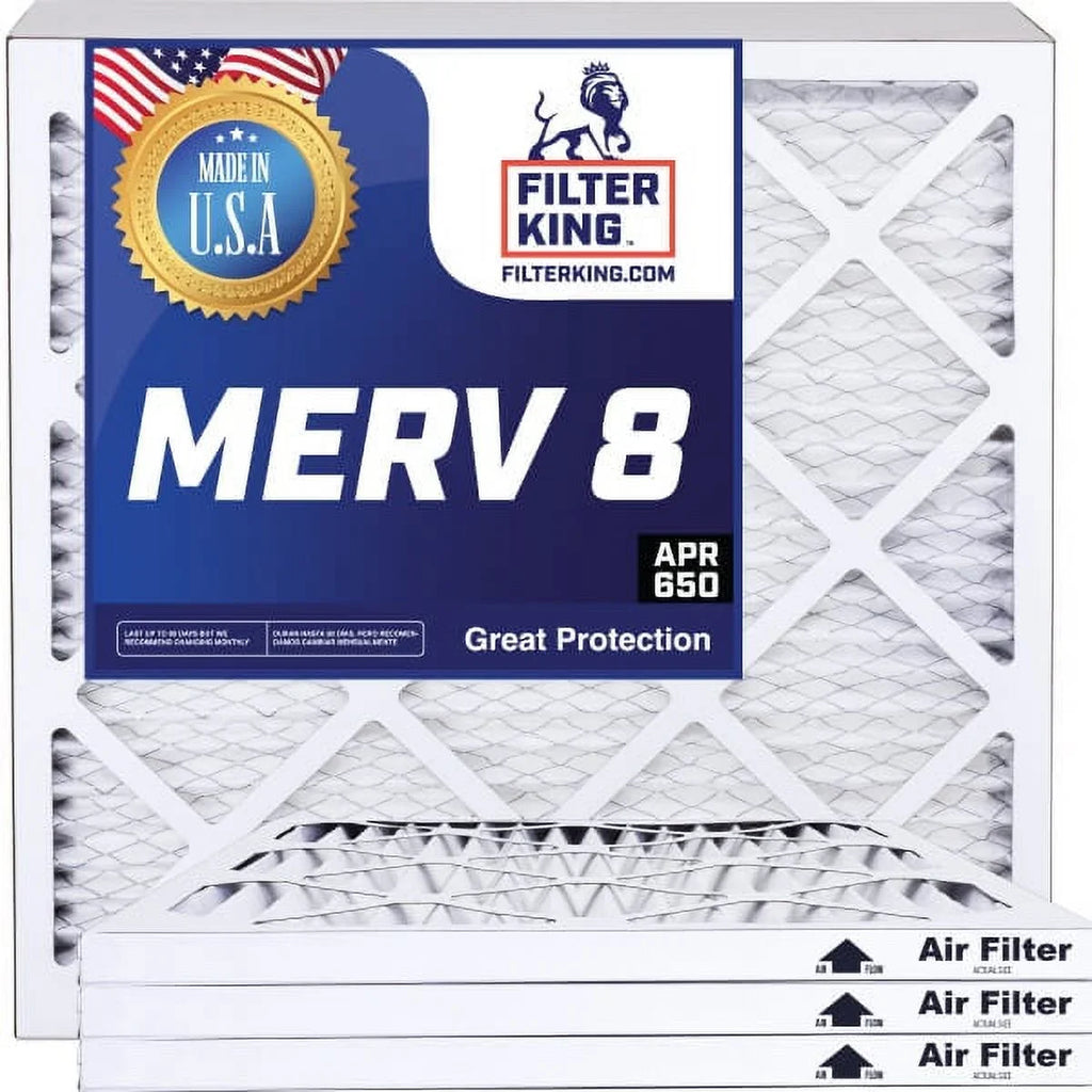 | 9.5x33.5x1a 8 x HVAC Pleated MERV 4-PACK | Filters 9.5 Furnace | 33.5 | x Filter .75" Actual USA IN Filter A/C King MADE Size: oxygen