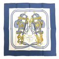 x GALA HERMES Silk Pre-Owned Scarf Carre BRIDES bridle) Muffler Blue 100% White (ceremonial New) Hermes 45 de (Like