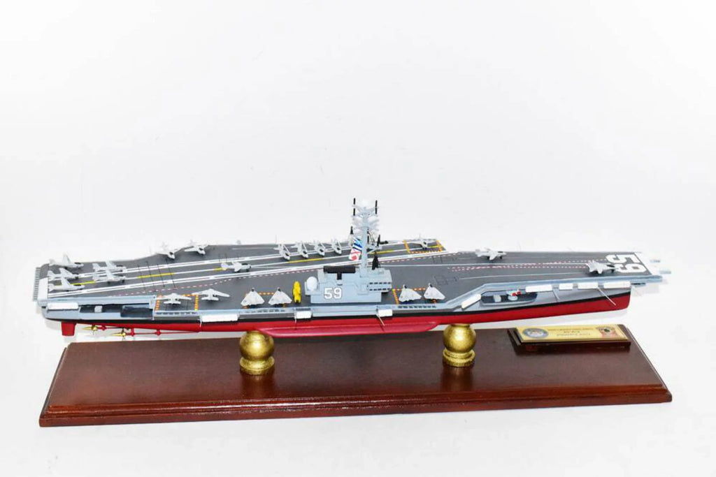 USS Model,Forrestal Aircraft Model,Navy,Scale CV-59 Forrestal Class,Mahogany Carrier