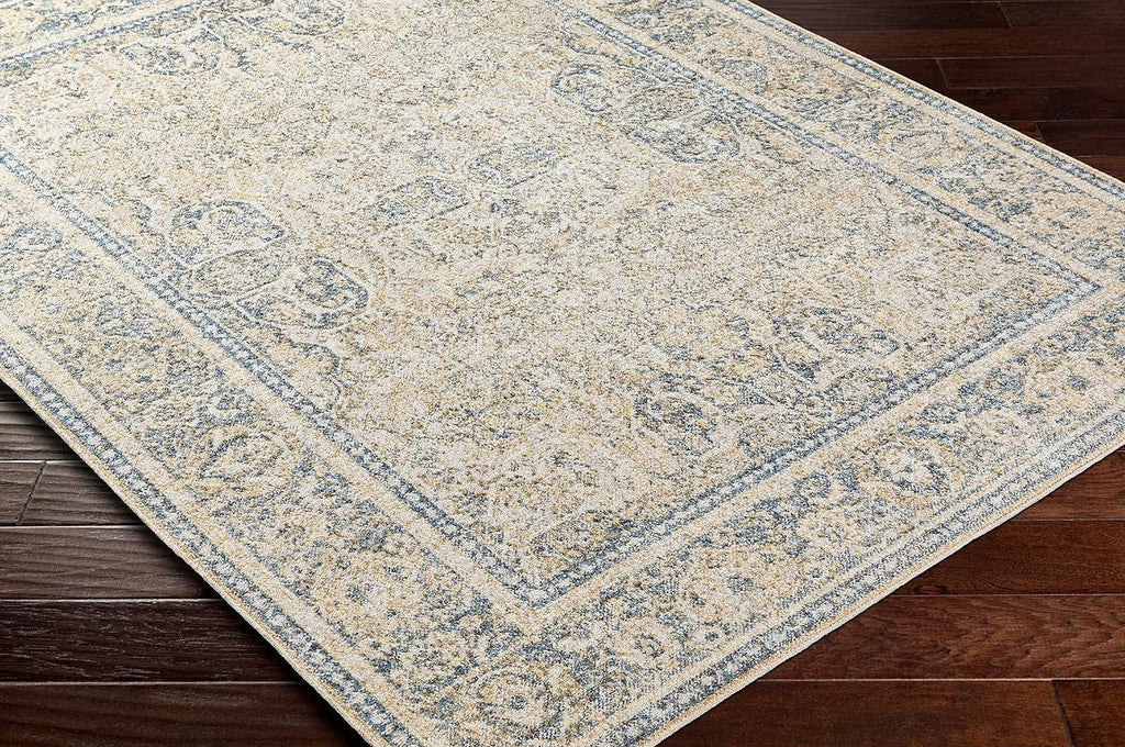 Washable) East Living 2X3 Rugs, Room, Machine Beige Kitchen 3', (2' Bedroom Traditional X Rug, Washable For Area Or Light Carpet Blue