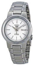 Steel SNKA01 Men's Stainless White Dial Seiko Watch Automatic 5