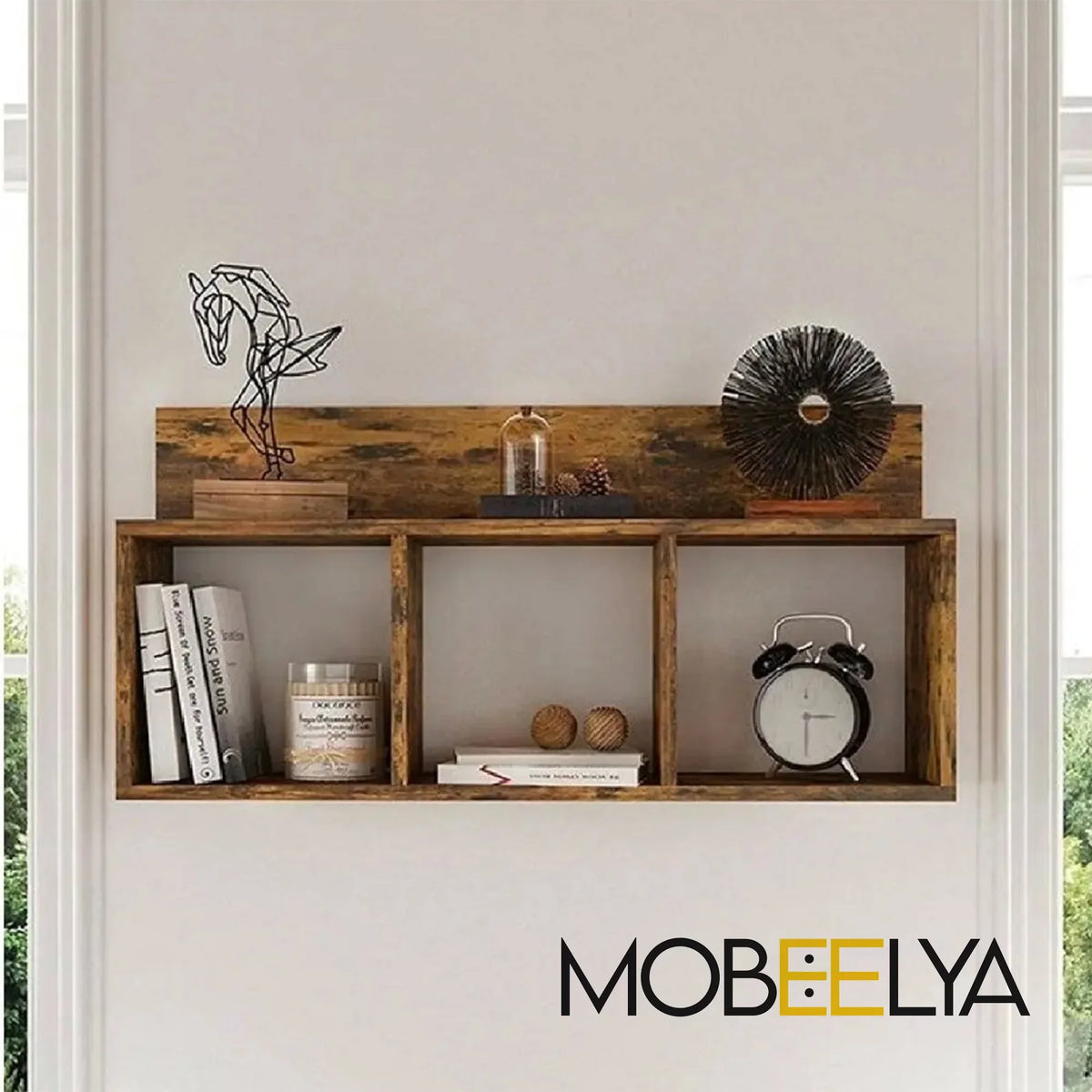 | Shelf Storage Wall | to Pine Easy Wood | Decorative Wall Decor Mobeelya Floating | Items Modern Floating Organizer Gift Install, Natural