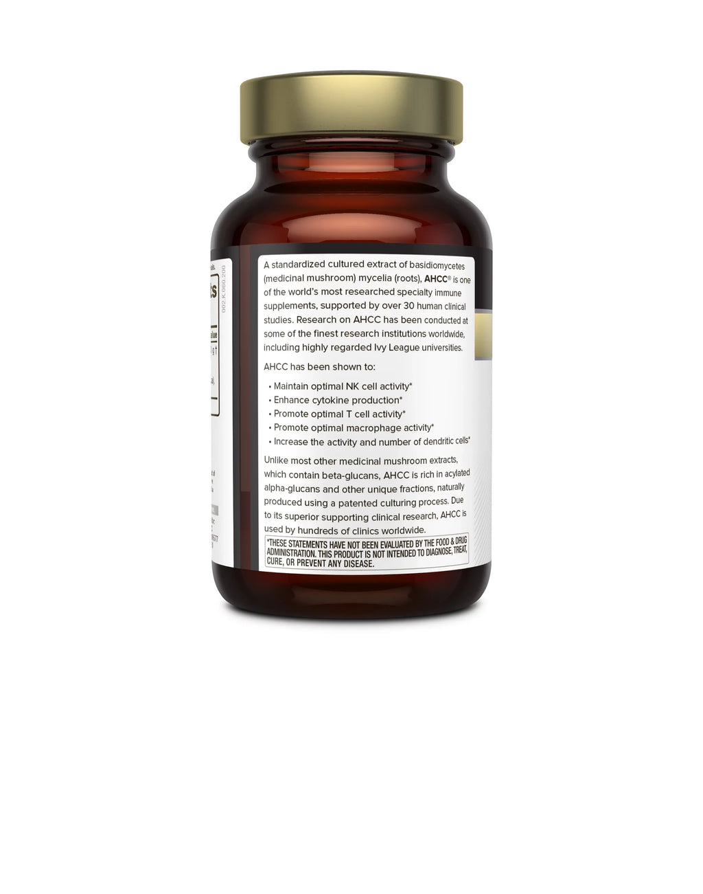of Kinoko Supplement–500mg Enhances Activity Killer AHCC Health, Premium per Immune & Capsules Cell Veggie Gold AHCC Natural Function, Capsule–Supports Production–60 Liver Cytokine Maintains