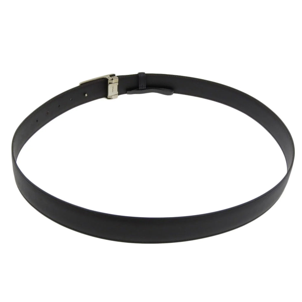 Waist L5000405 CARTIER Cartier Birthday Black (Good) Leather Pre-Owned Belt Happy