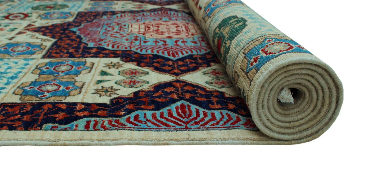Irwin Ivory/Blue Aria Rug, x 9'0" 12'2"