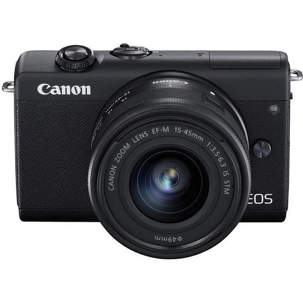 Black 15-45mm Mirrorless M200 EOS Lens (New) (3699C009) with Camera Canon + More Digital