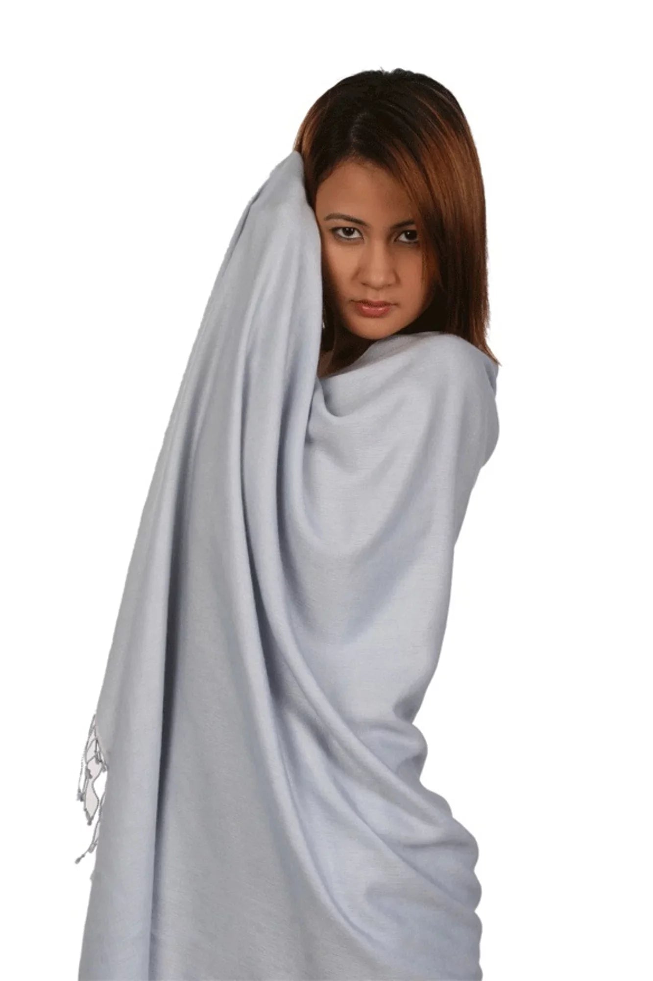 Grey) Shawl/Cashmere/Cashmere Scarf/Scarves/Shawl/Shawls/Stole/Wrap/Pashmina (Silver Scarf/Pashmina Scarf/Wool/Silk