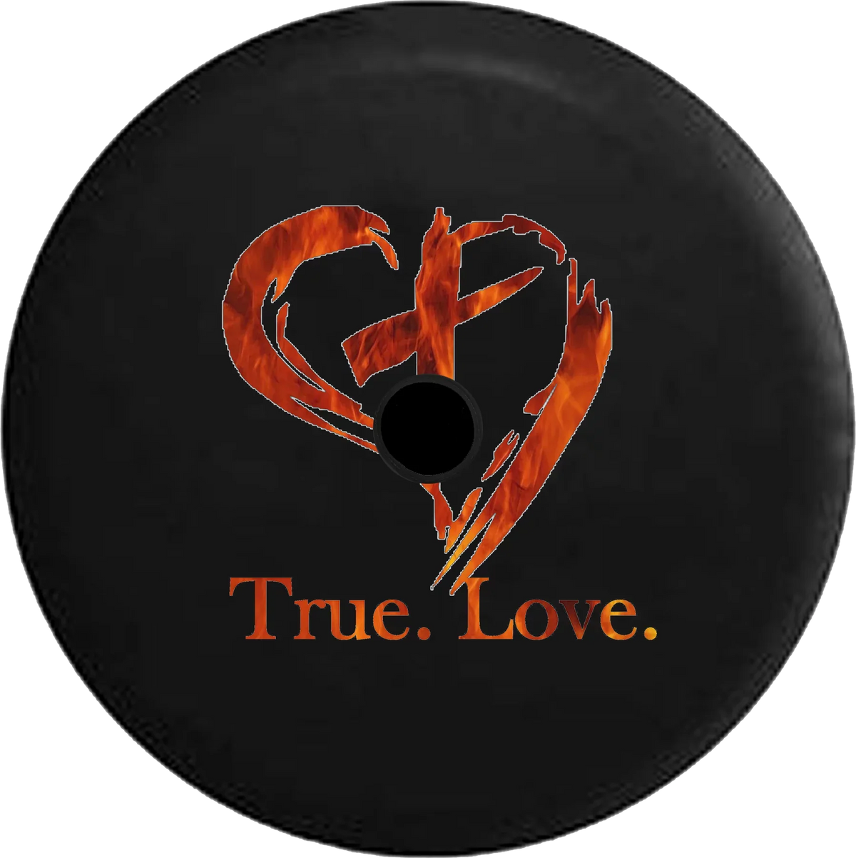 JL Wrangler Christian Jeep RV for 2019 Inch Camera Love God True Cross Spare Heart 2018 32 Fire Backup Flames Tire Cover in