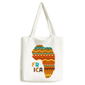 Fancy Shopping Satchel Bag Characters Map Canvas Casual Handbag Africa stripes Tote