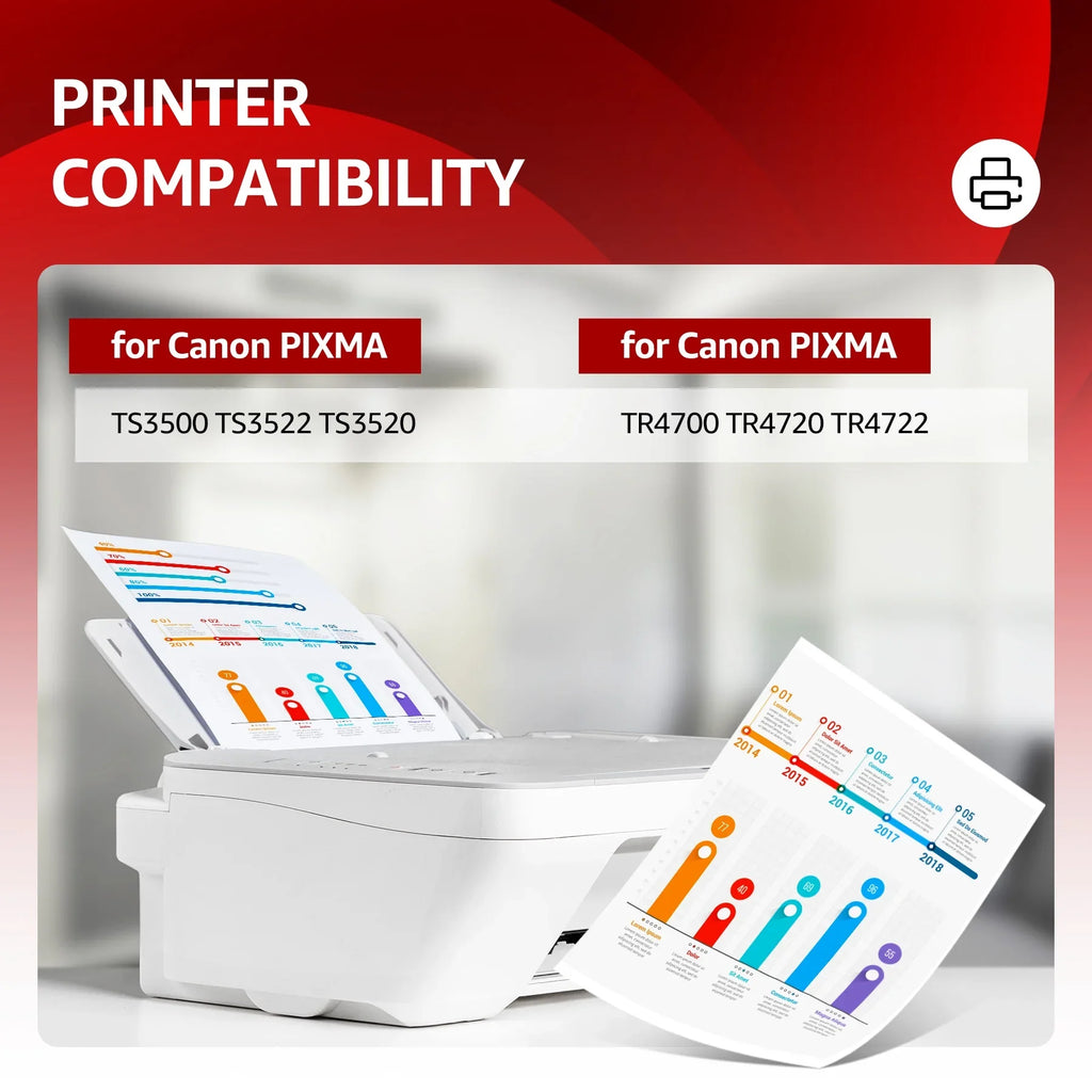 Printers(Black Ink Canon and TR4700 275 PIXMA TS3522 Color, Pack) 275XL and 2 Replacement 276 TS3520 TR4720 Cartridges for TS3500 Ink for