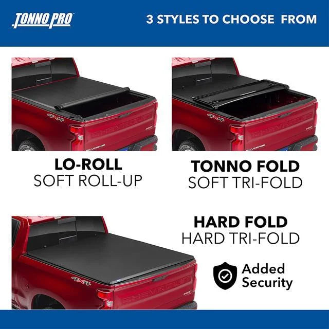 Tonno Tonneau Bed Truck (73.7") Bed | Tacoma Fold, 6' HF-562 - Pro 2" Toyota Fits 2023 2016 | Folding Cover Hard Hard