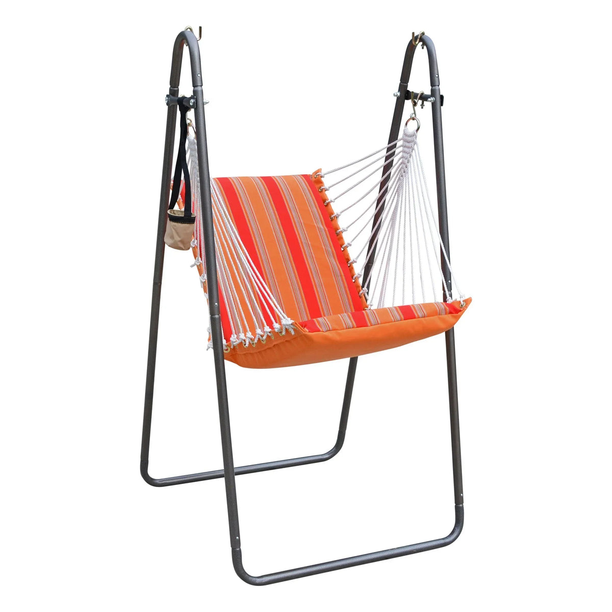 Collection Stand with The Chair Hammock and Acrylic Hamptons Soft 64" Comfort Red Orange