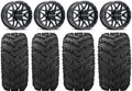 Mule Black FXT Kawasaki 27" Pro 14" Tires Reptile Wheels Raceline Krank