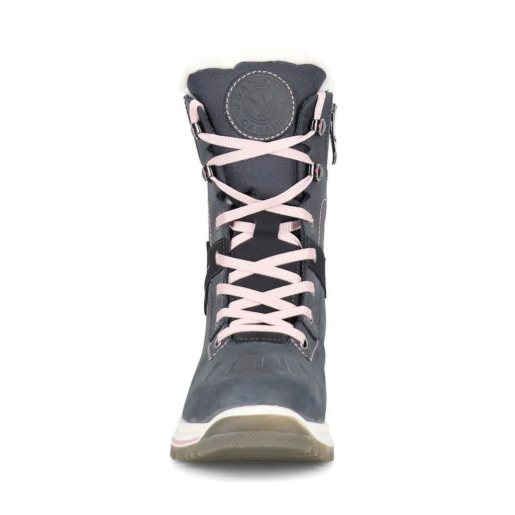 (M) Round Canada Outsoles Toe Boots, Side-Zip Size Night/Peony, Non-Slip Waterproof Santana 7 May Women's