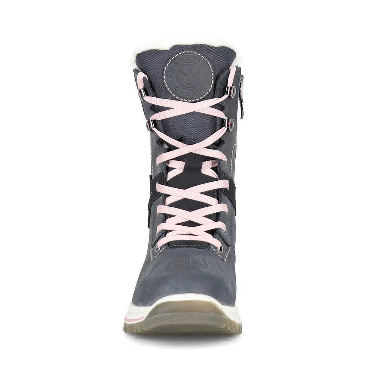 (M) Round Canada Outsoles Toe Boots, Side-Zip Size Night/Peony, Non-Slip Waterproof Santana 7 May Women's