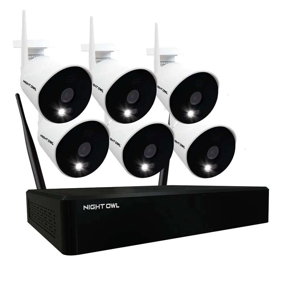 WiFi Restored Cameras and System Premium Hard 10 1080p 1TB Channel Owl 4 IP (Refurbished) 1080p Factory Security Spotlight Night Drive with Smart