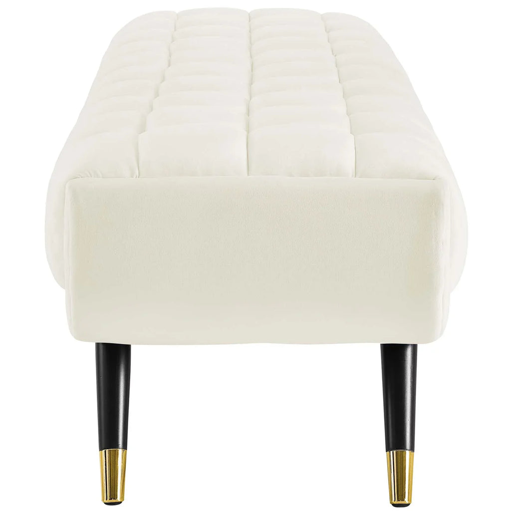 Ivory Velvet Modway Adept Performance Bench in