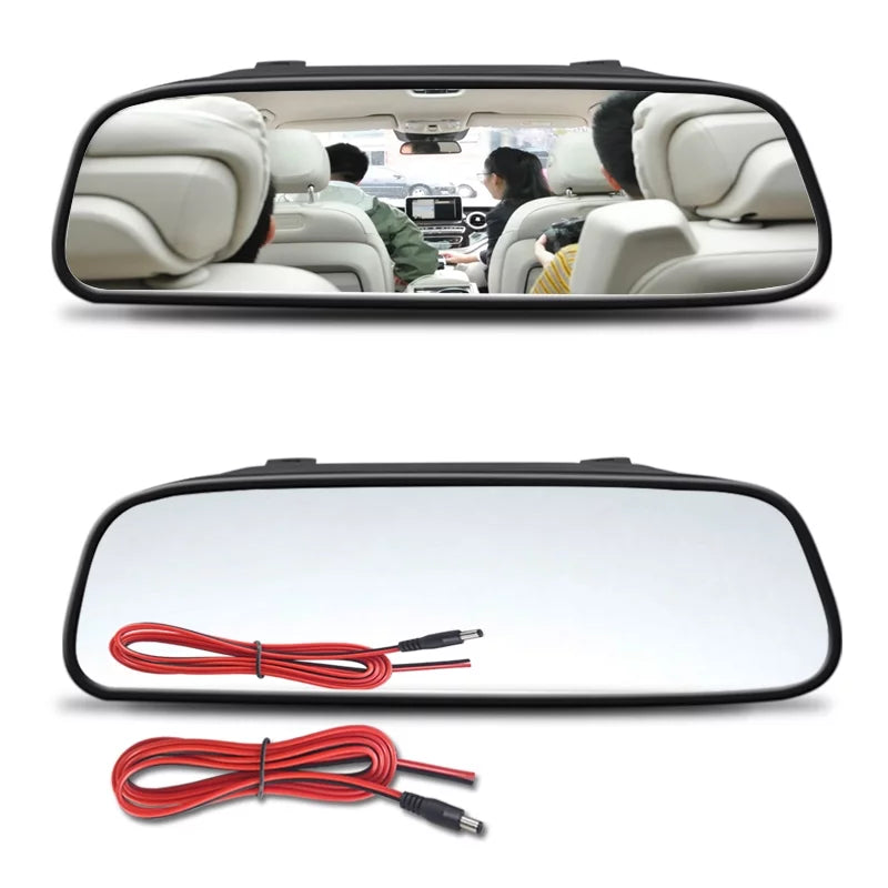 Car 4.3" View Night Monitor Mirror Wireless System + Backup Rear Camera Vision