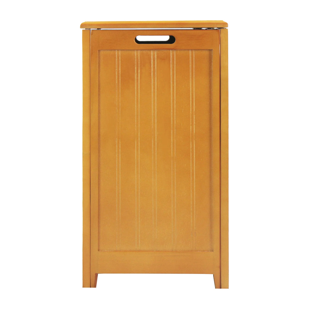 Finished Wood Laundry Hamper Natural Interior Rectangular Oceanstar Bag RHP0109N with