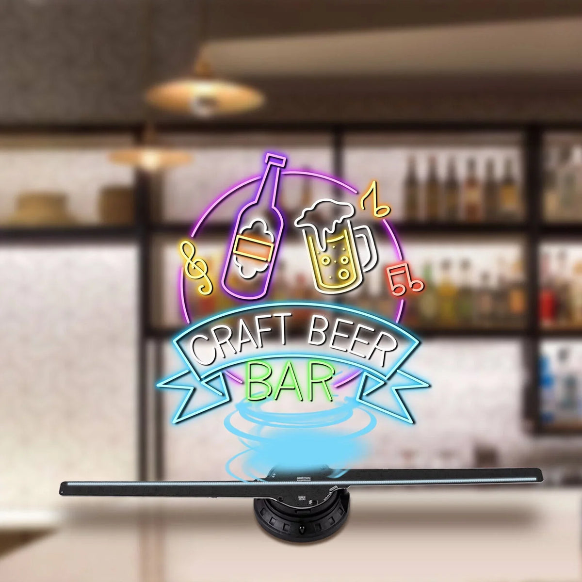 Projector Cafe Bar Effect Hologram Fan Decor 3D Club MIDUO