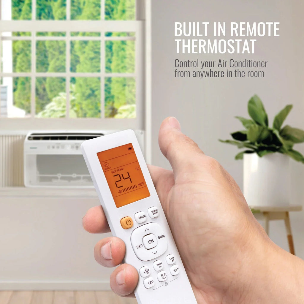 oxygen 8,000 Keystone with BTU Remote Inverter Mounted Window Conditioner Control