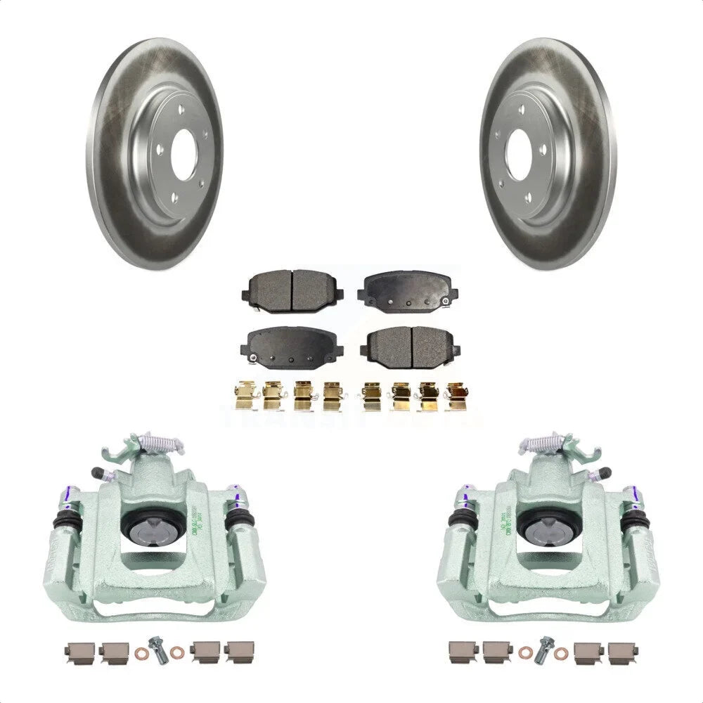 Auto Front 2012 C/V For Caliper Brake And Pads Semi-Metallic Disc KCG-100133P Dual Rear With Coated Ram Piston Kit Rotors Transit