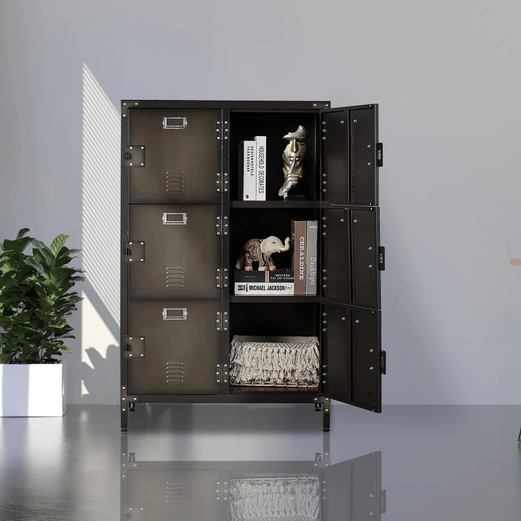 Metal for Steel Metal Bedroom Cabinet Locker Storage Employees STANI Shelf Locker Cabinets 47.3" Locker ,Office with Students Steel Gym School 2 Storage
