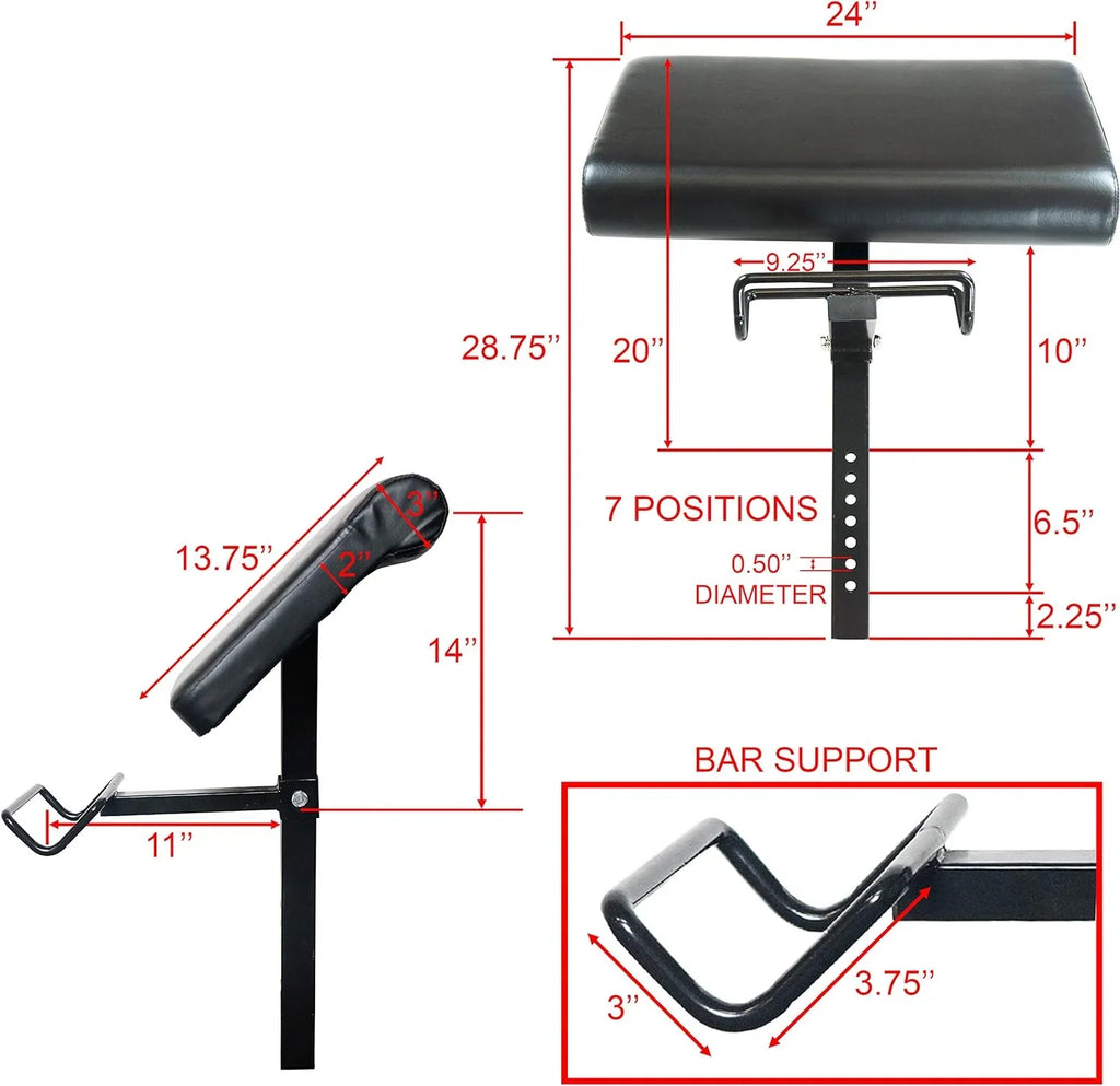 Curl Use Bench Attachment Preacher Only For EX-2 W/Benches