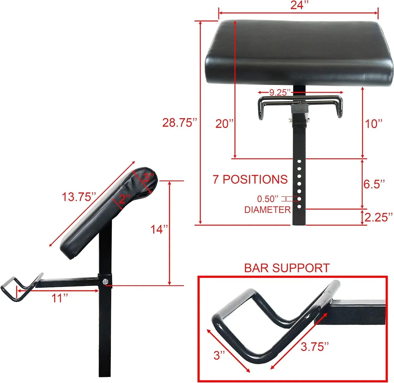Curl Use Bench Attachment Preacher Only For EX-2 W/Benches